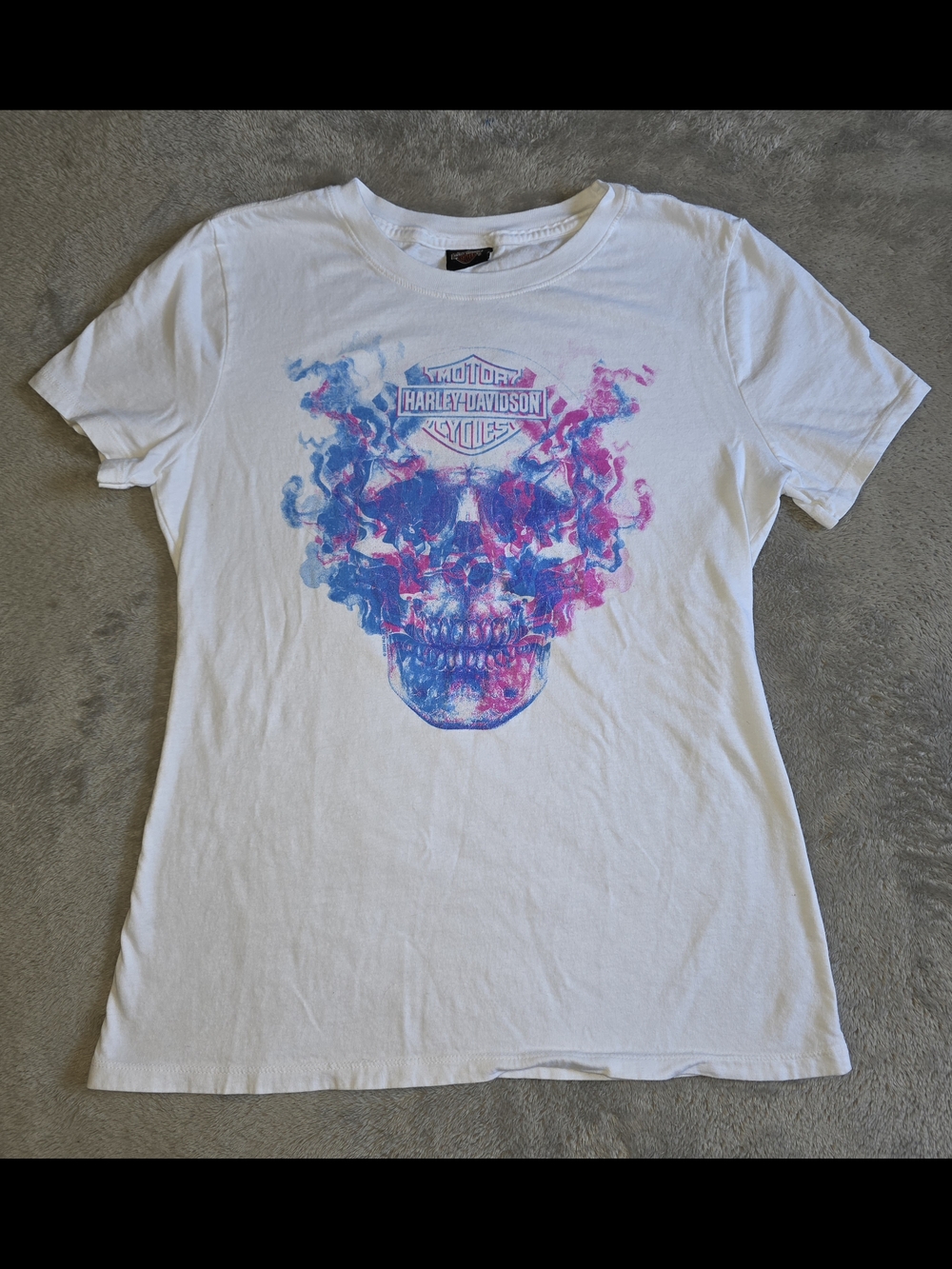 Harley-Davidson White Skull Graphic Tee - Women's - Picture 3 of 9